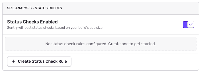 Status Checks Settings Page